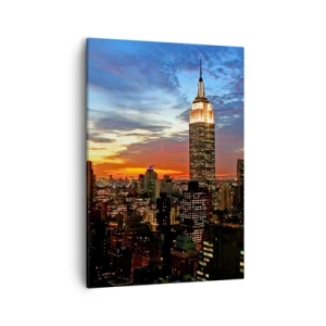 Schilderen op canvas - Een stralende Amerikaanse nacht - 50x70 cm