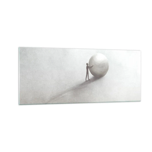 Schilderen op glas - Het spel van het leven - 100x40 cm