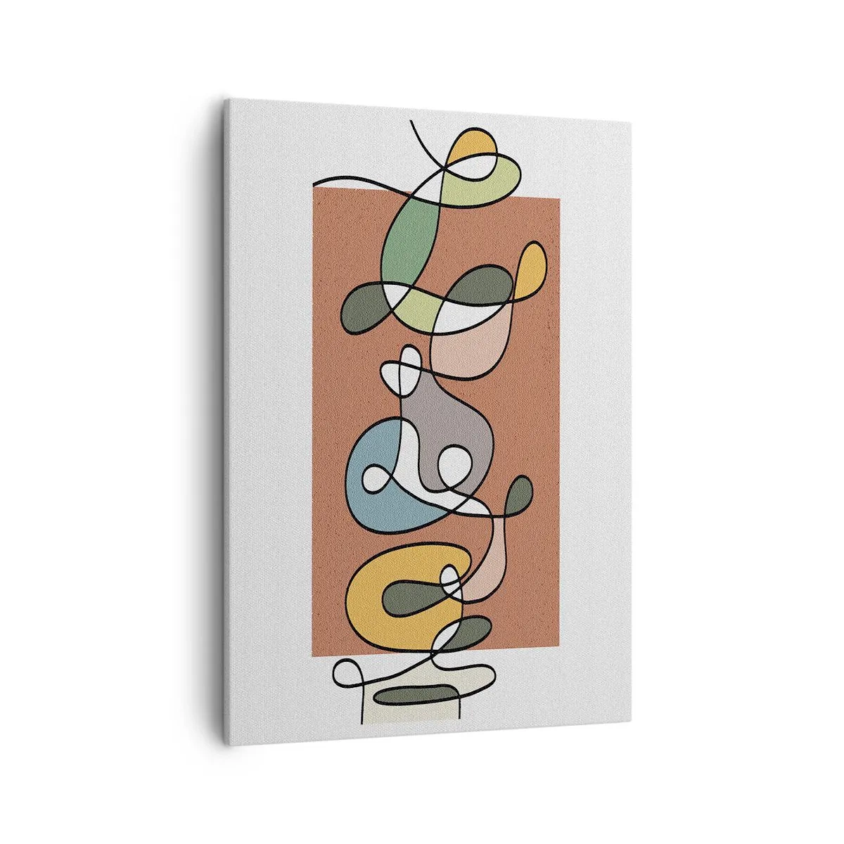 Schilderen op canvas - Abstractie: kleurrijke dans - 50x70 cm