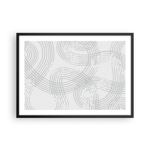 Poster in een zwarte lijst - Er is geen rechte weg - 70x50 cm