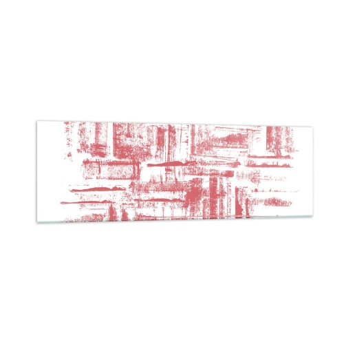 Schilderen op glas - De rode stad - 160x50 cm