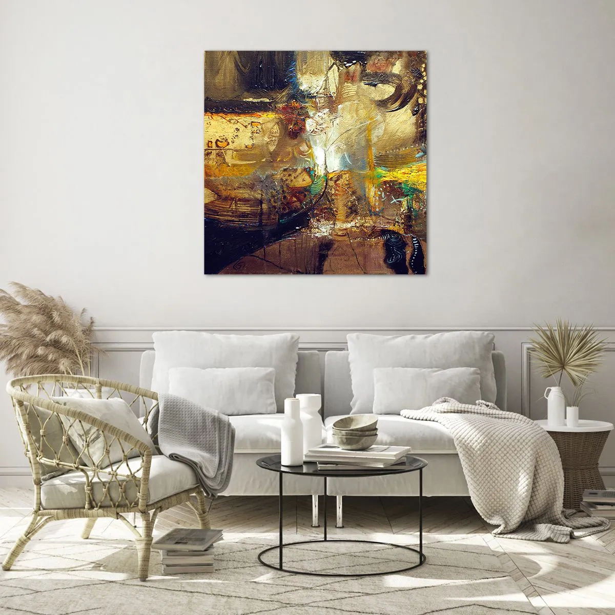 Schilderen op glas - Koud, warmer, heet - 40x40 cm