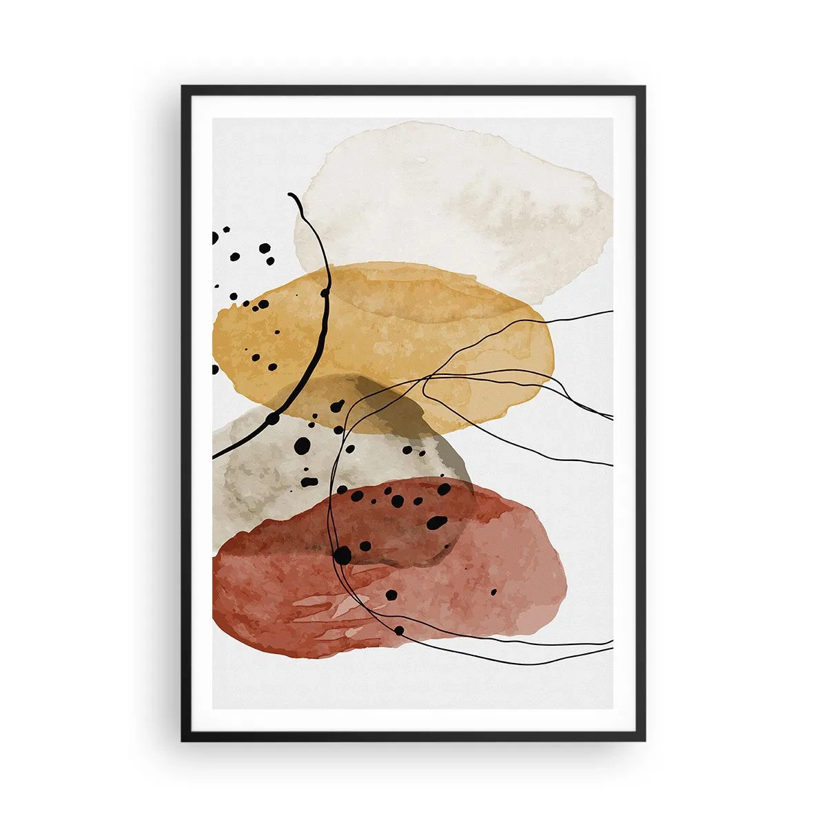 Poster in een zwarte lijst - Als lichte, transparante lucht - 70x100 cm