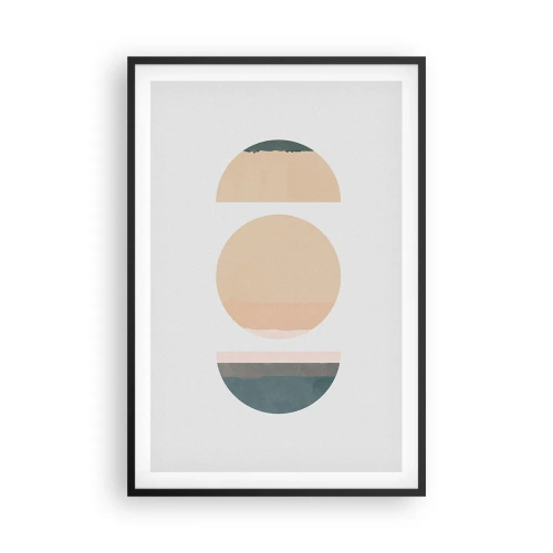 Poster in een zwarte lijst - Een Wiel achter een andere - 61x91 cm
