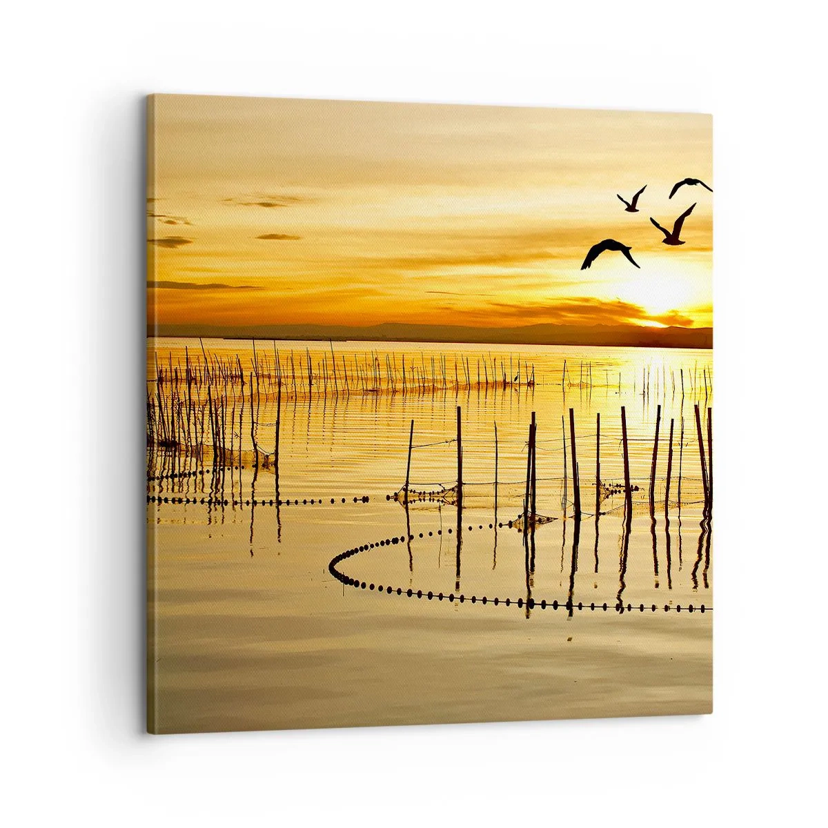 Schilderen op canvas - In de visserij - 60x60 cm