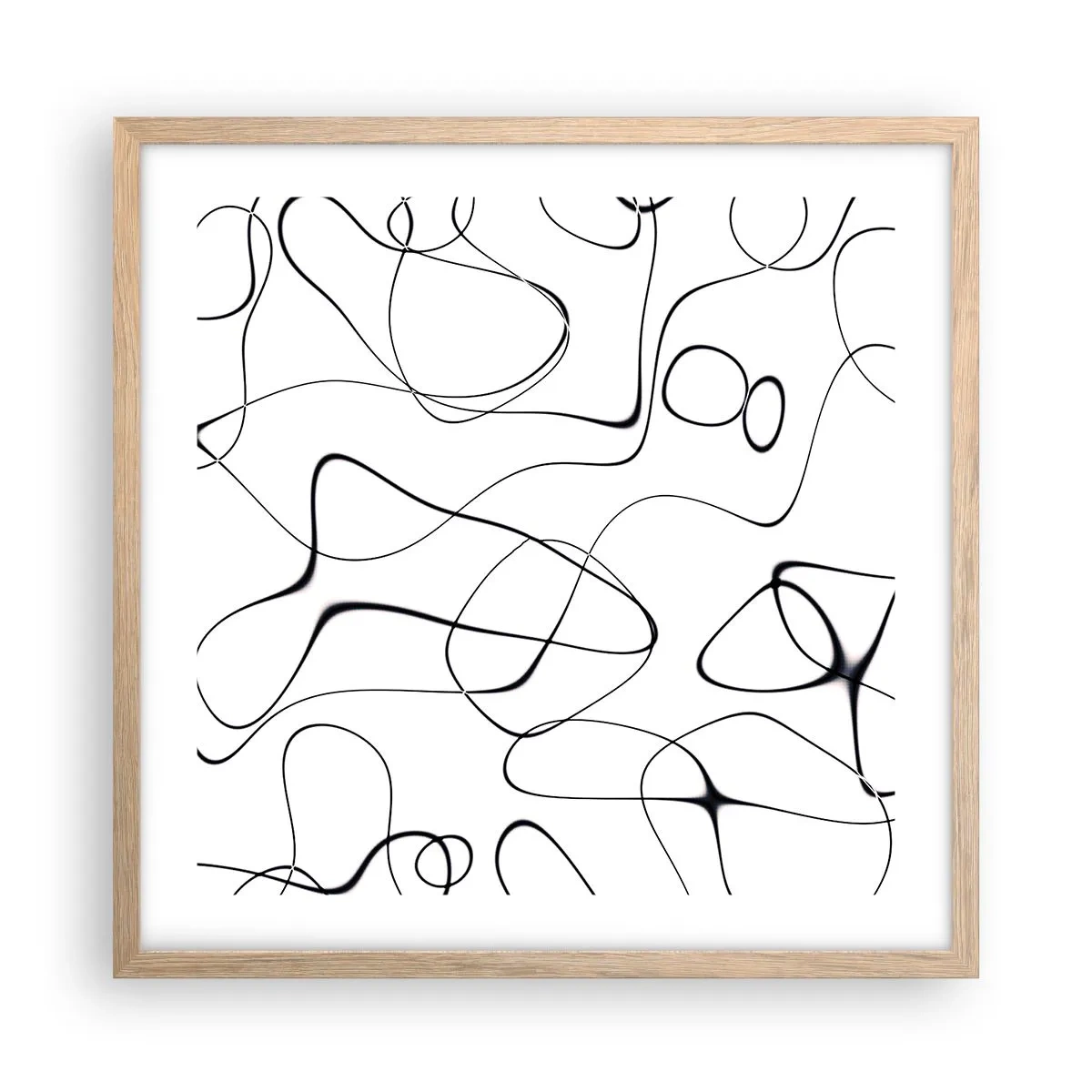 Een poster in een licht eiken lijst - Levenspaden, wisselvalligheden - 50x50 cm
