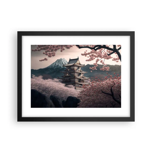 Poster in een zwarte lijst - Het land van de kersenbloesem - 40x30 cm