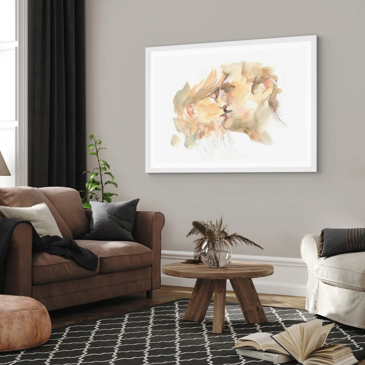Poster in een witte lijst - De helft gevonden? - 40x30 cm