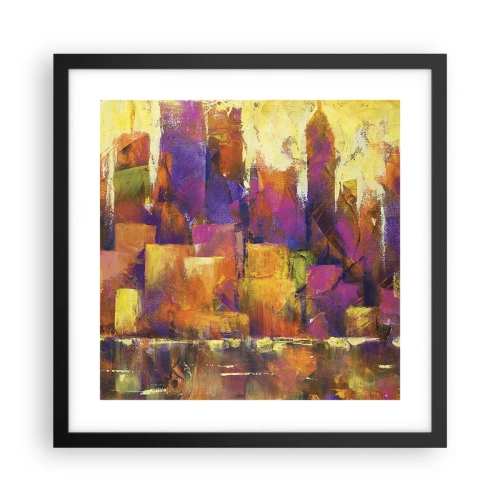 Poster in een zwarte lijst - Metropolitan compositie - 40x40 cm