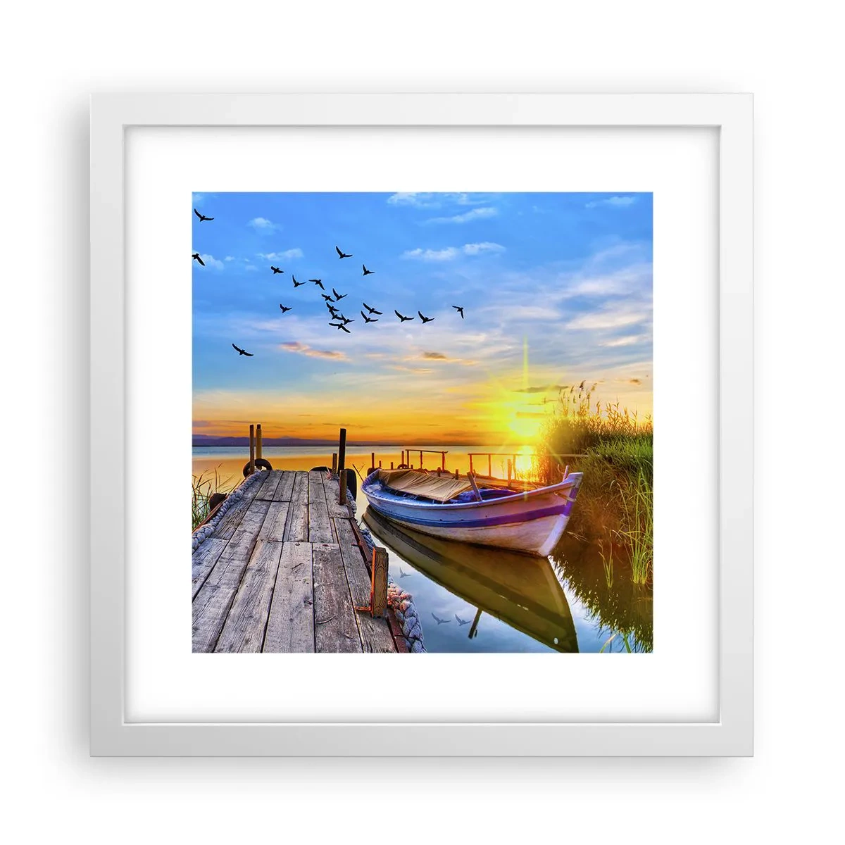 Poster in een witte lijst - Ik zie je morgen - 30x30 cm