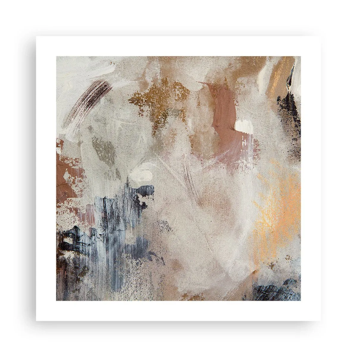 Poster - Mistige abstractie - 50x50 cm