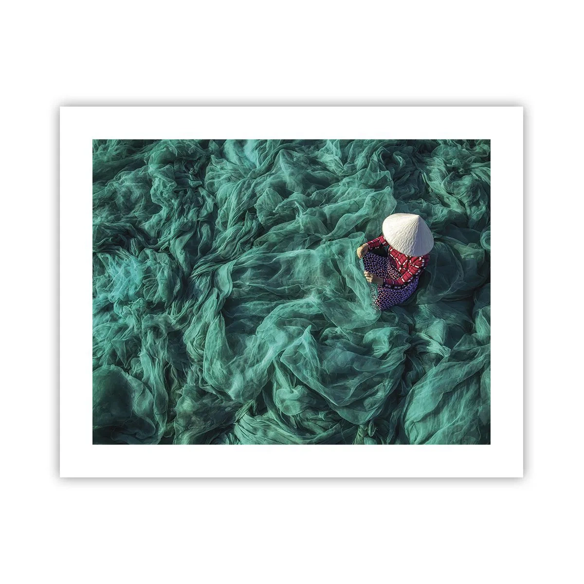 Poster - In een zee van netten - 50x40 cm