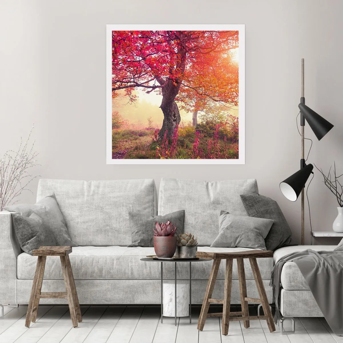 Poster - Bloeiende razernij - 50x50 cm