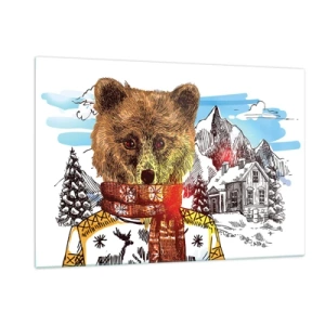 Schilderen op glas - De berenhut - 120x80 cm