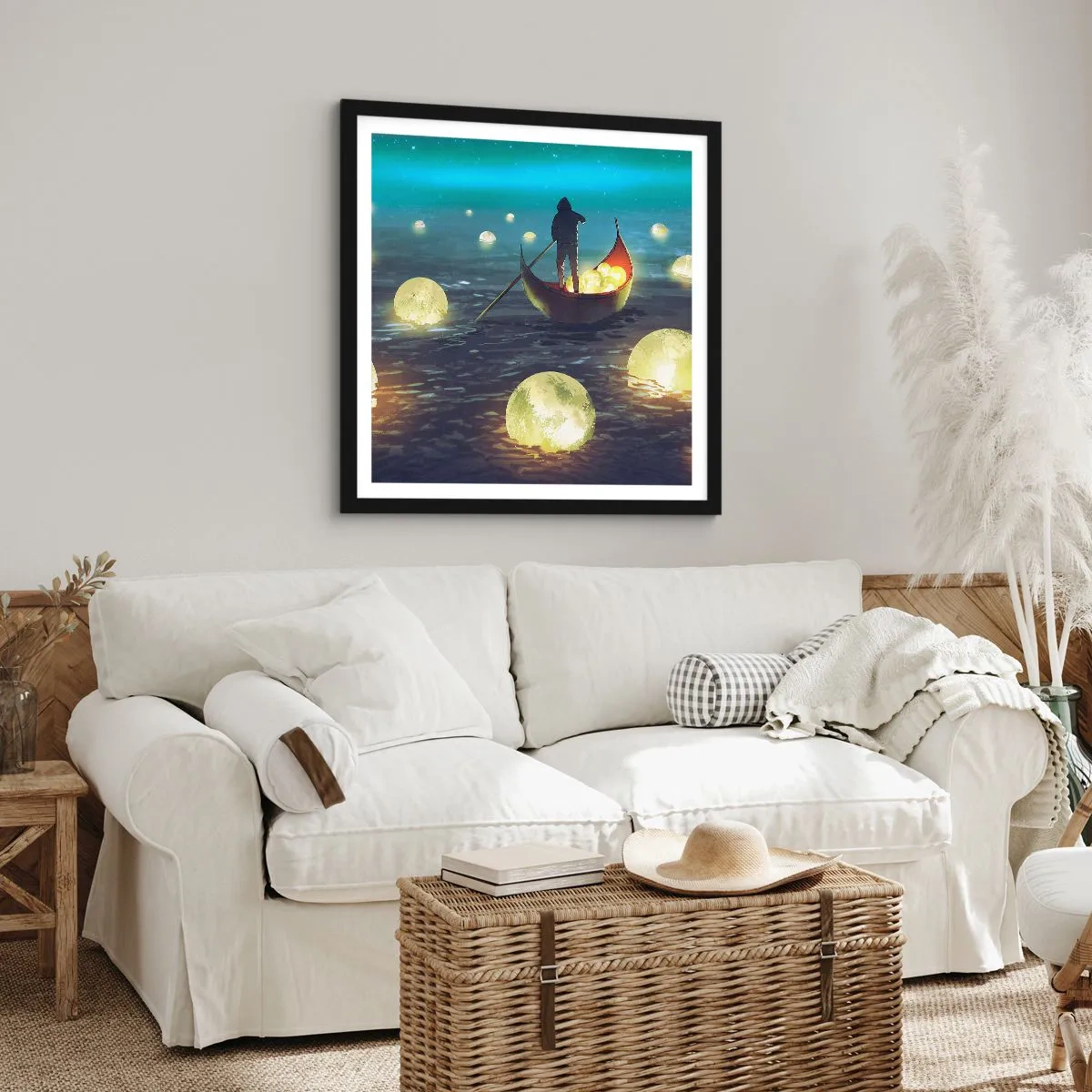 Poster in een zwarte lijst - Dingen waar filosofen nooit van hebben gedroomd - 50x50 cm