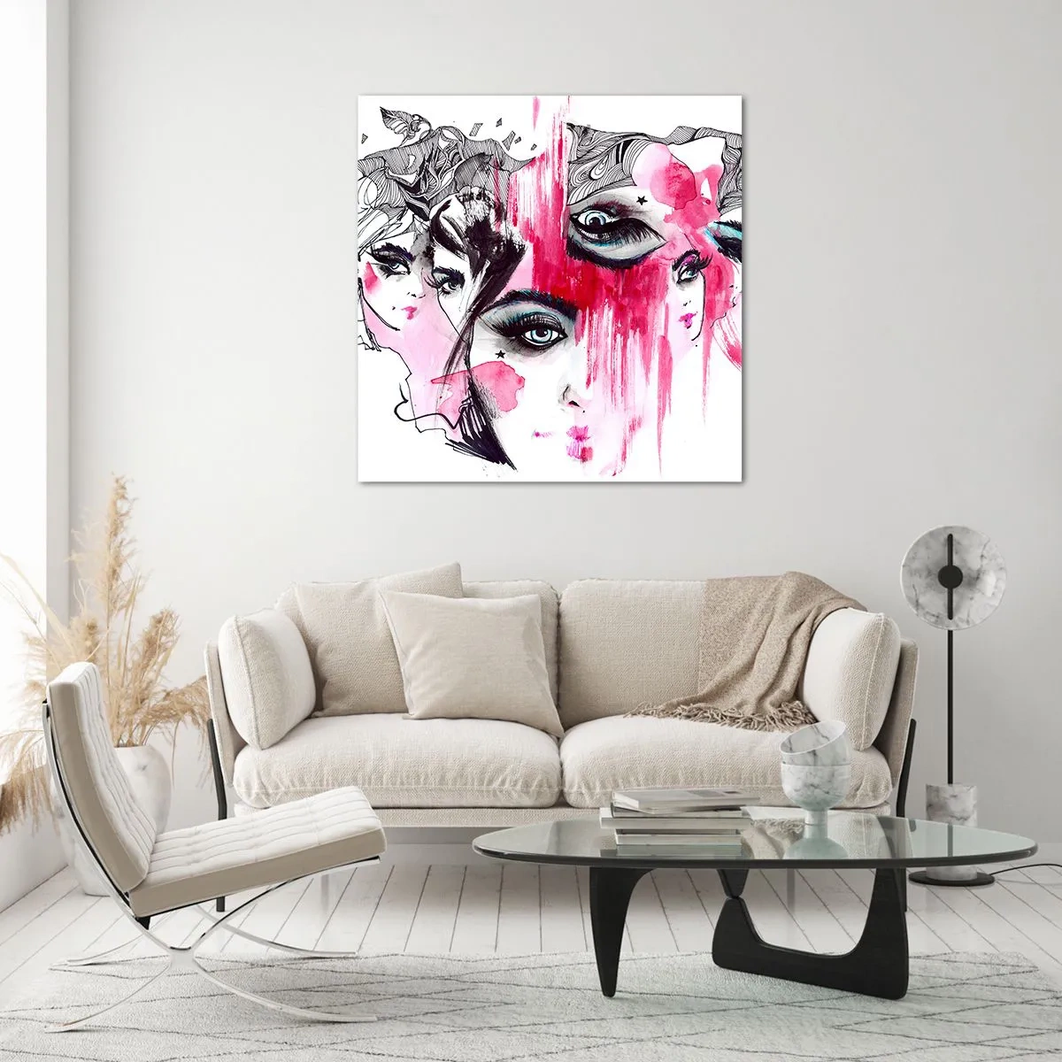 Schilderen op glas - 0 - 70x70 cm