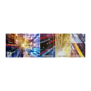 Fotobehang Monster Premium Sand - Lichtgevende gang - Abstractie, Grafisch, 3D - 100x30 cm