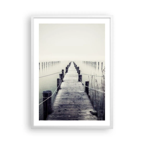 Poster in een witte lijst - Dompel jezelf onder in vrede - 50x70 cm