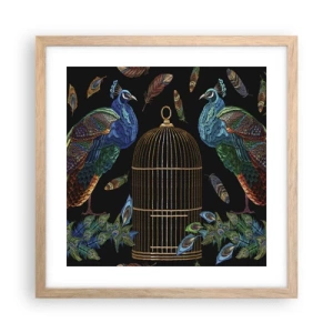 Een poster in een licht eiken lijst - In koninklijke gewaden - 40x40 cm