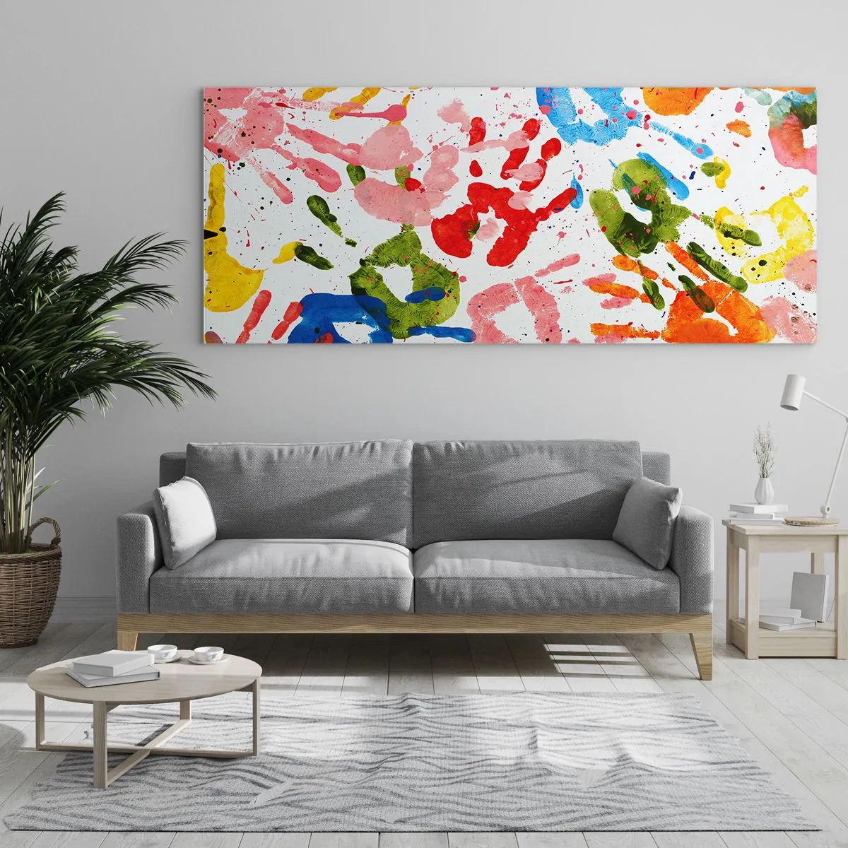 Schilderen op glas - Volg de voetstappen - 90x30 cm