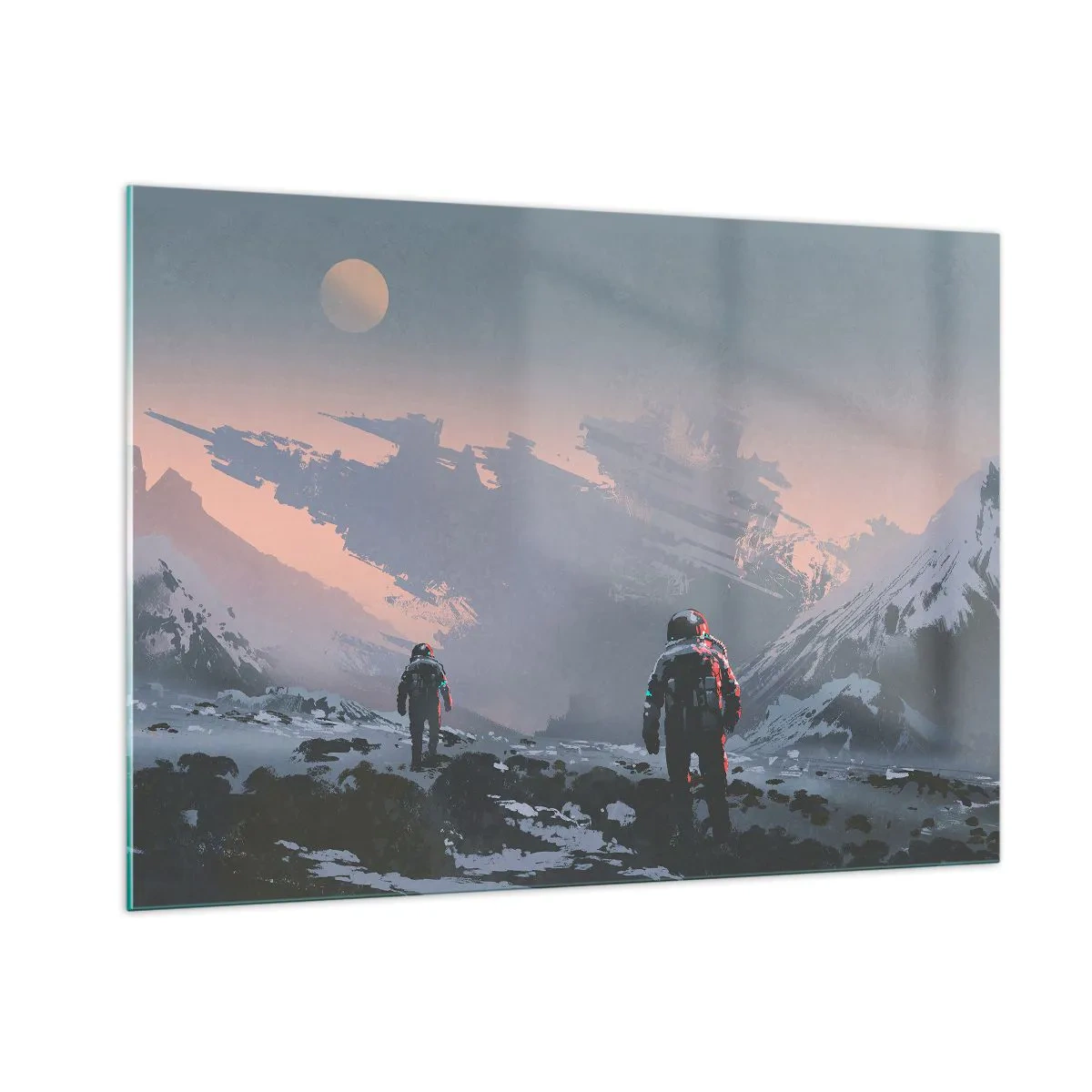 Schilderen op glas - Onder een onbekende ster - 100x70 cm