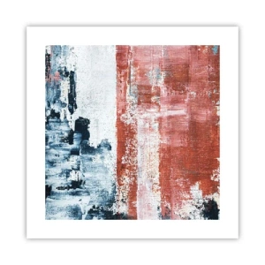 Poster - Fifty Fifty abstract - 40x40 cm