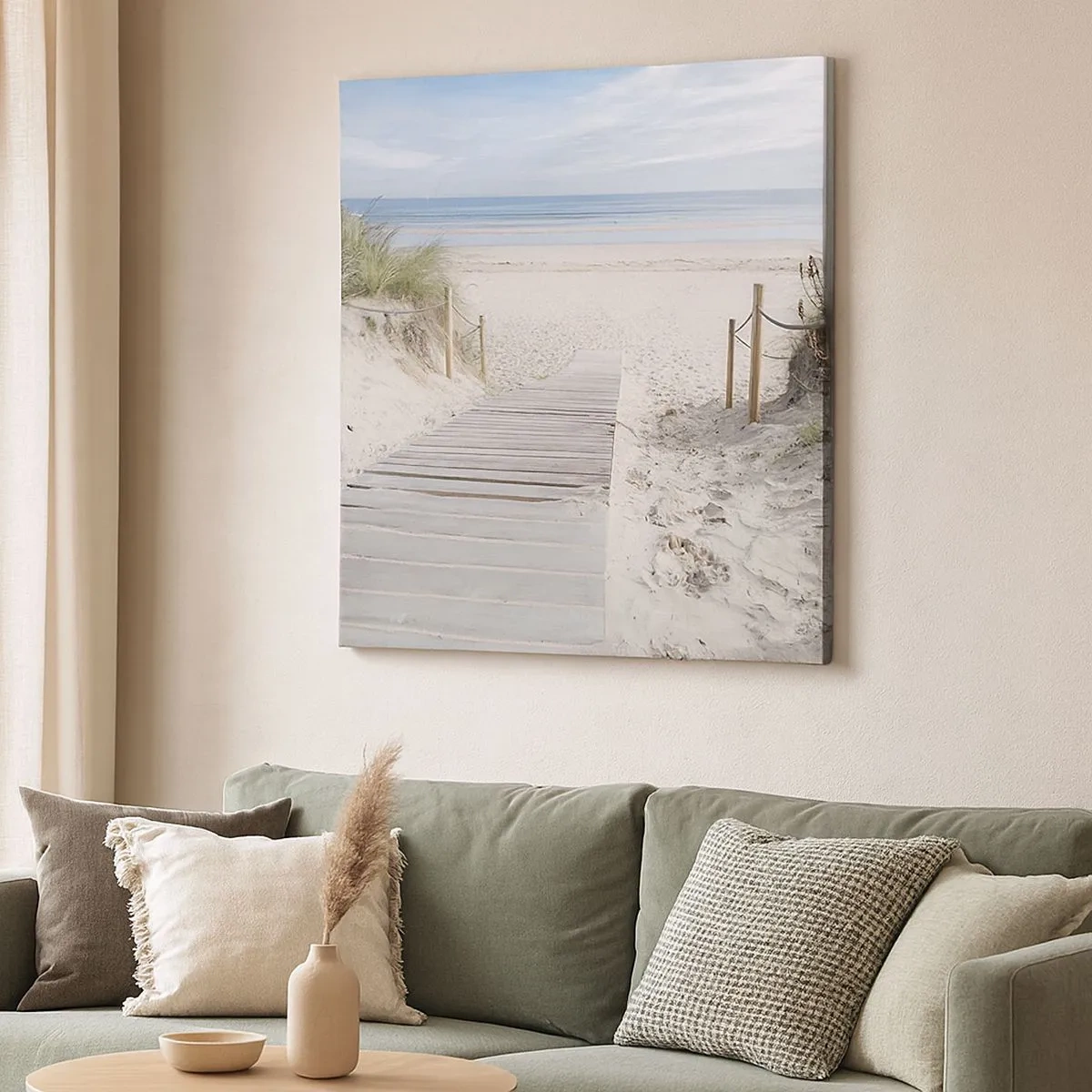 Schilderen op canvas - naar de horizon - 30x30 cm