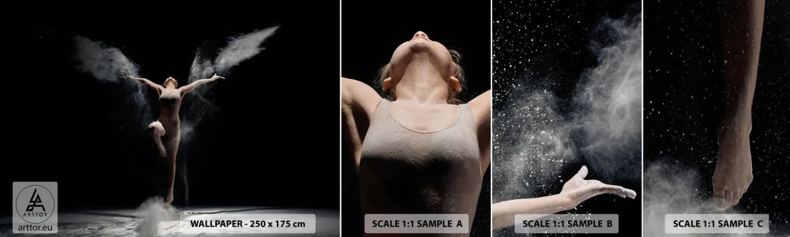 Fotobehang Monster Zelfklevend Deluxe Sticker - Elfen bestaan - Abstractie, Danser, Gymnast - 100x30 cm