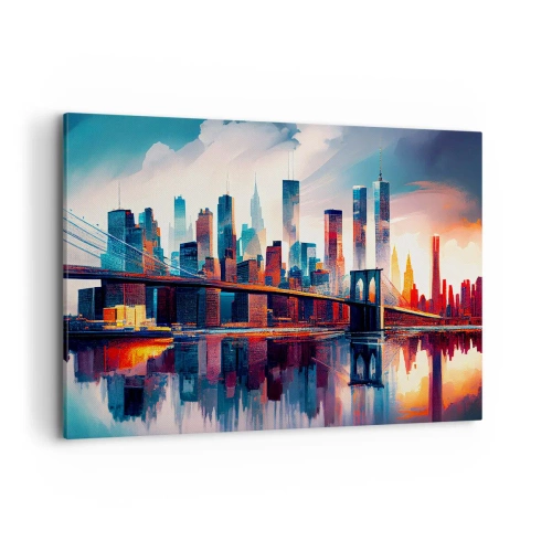 Schilderen op canvas - Een droomachtig New York - 100x70 cm