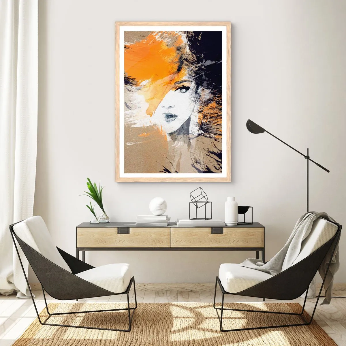 Een poster in een licht eiken lijst - En er is licht - 70x100 cm