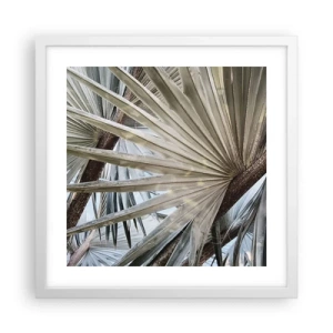Poster in een witte lijst - Fans in de tropen - 40x40 cm