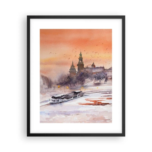 Poster in een zwarte lijst - Koninklijke zonsondergang - 40x50 cm