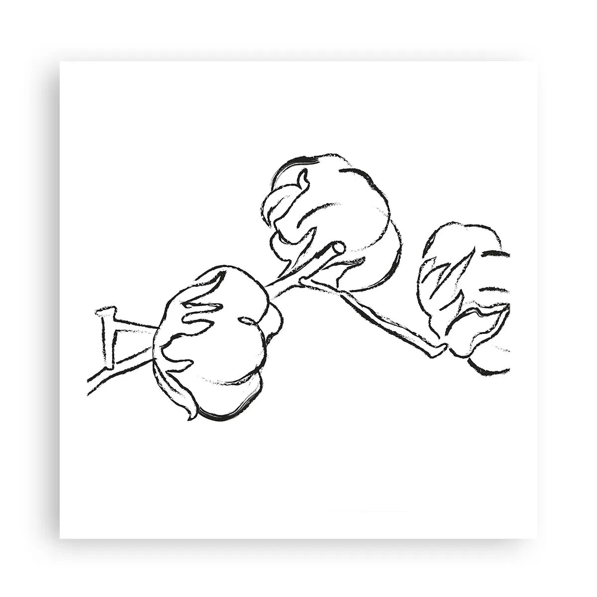Poster - Katoen dons - 60x60 cm