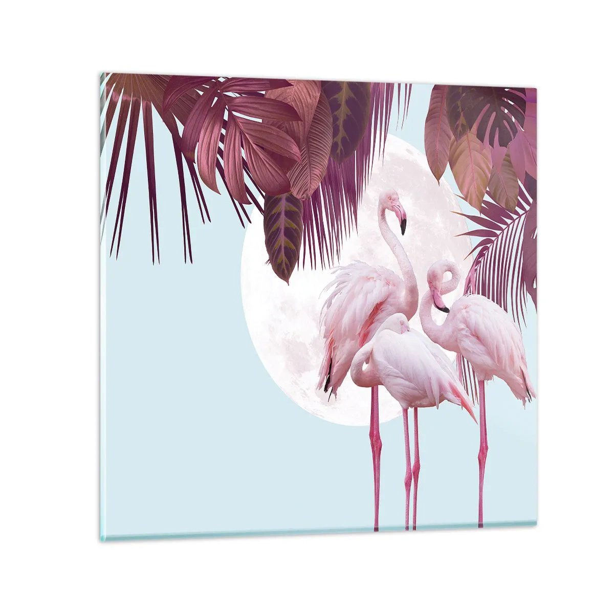 Schilderen op glas - Drie vogel genaden - 60x60 cm