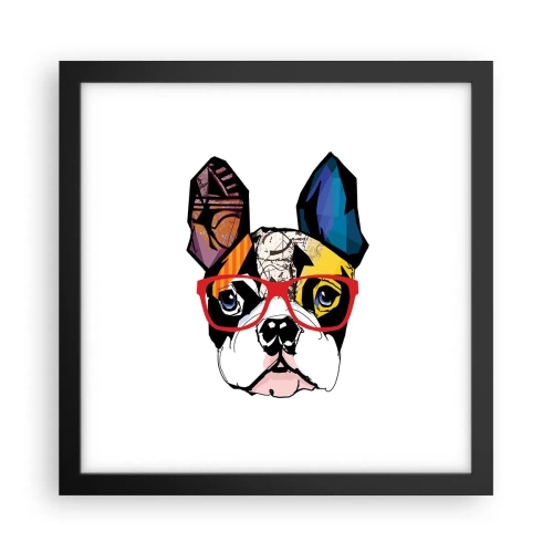 Poster in een zwarte lijst - intellectueel - 30x30 cm