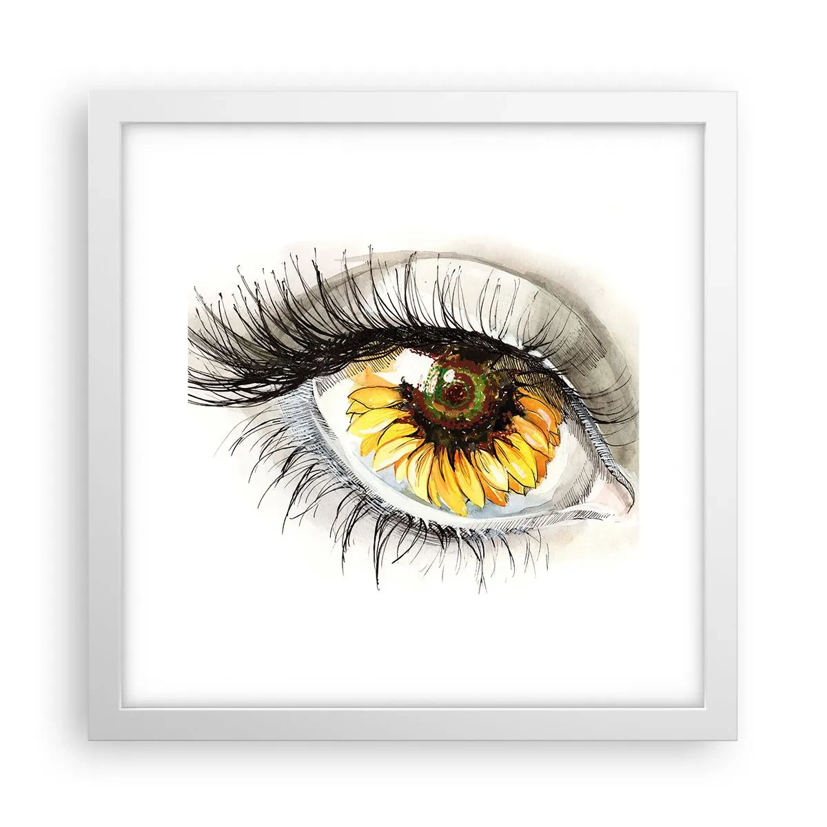 Poster in een witte lijst - Een look zo warm als de zomer - 30x30 cm