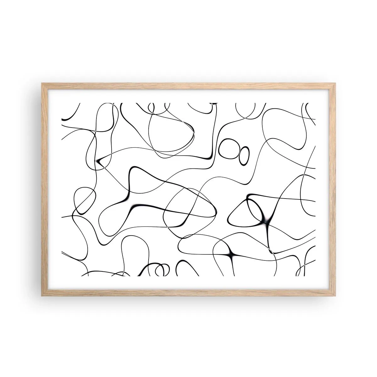 Een poster in een licht eiken lijst - Levenspaden, wisselvalligheden - 70x50 cm