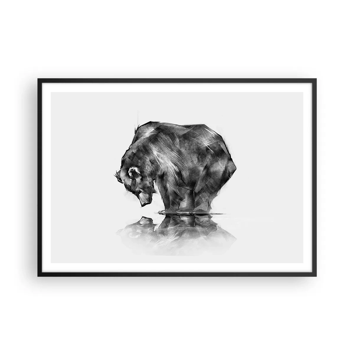 Poster in een zwarte lijst - Leuk om een geliefde persoon te zien - 100x70 cm