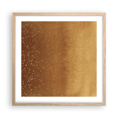 Een poster in een licht eiken lijst - De geboorte van het licht - 50x50 cm