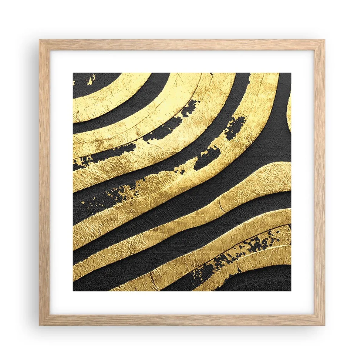 Een poster in een licht eiken lijst - Alles vloeit - 40x40 cm