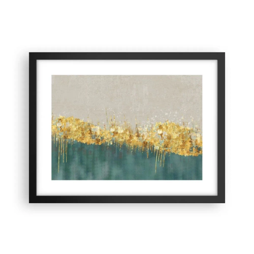 Poster in een zwarte lijst - De gouden rand - 40x30 cm