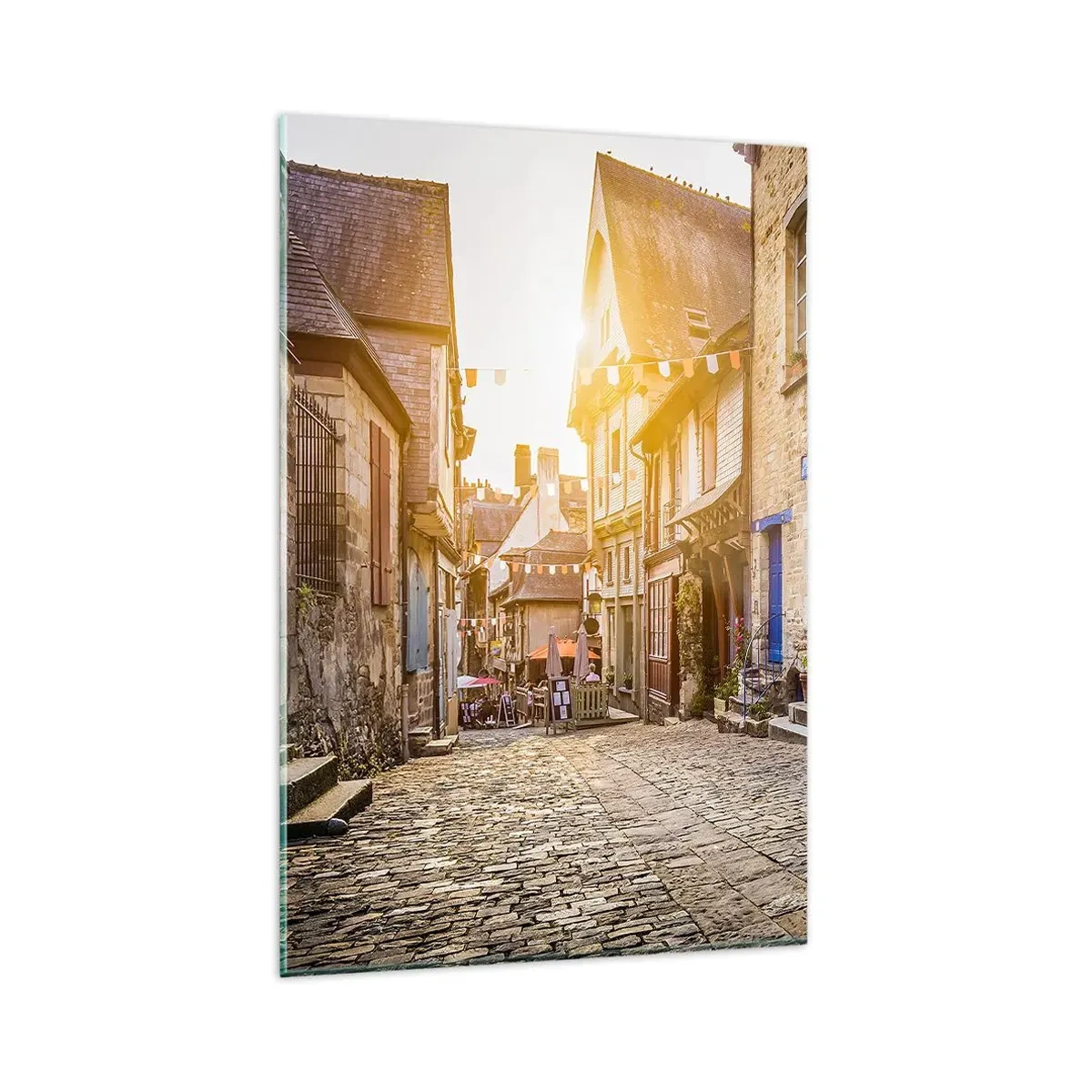 Schilderen op glas - De witte geest van het stadje - 80x120 cm