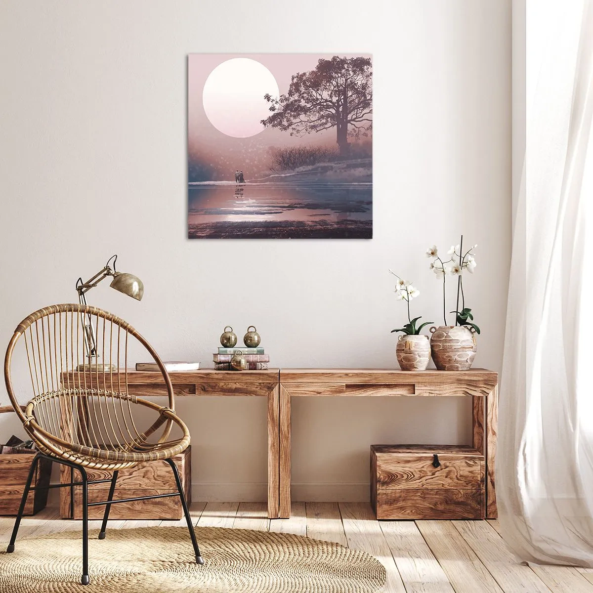 Schilderen op canvas - nacht wonderen - 40x40 cm