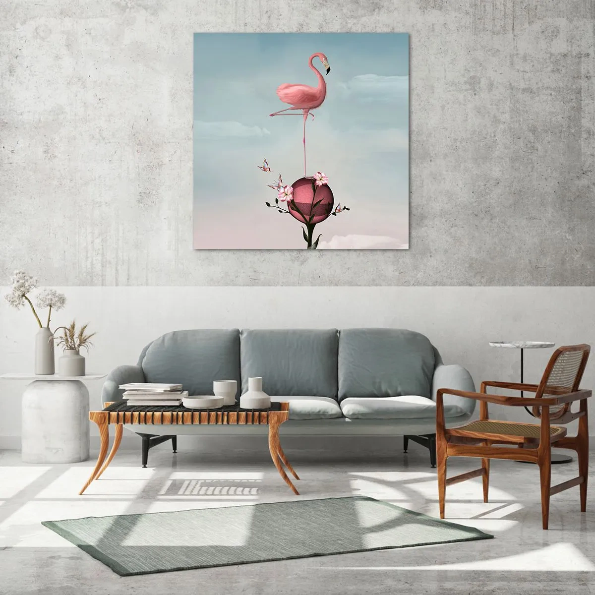 Schilderen op glas - Basketbal allegorie - 40x40 cm