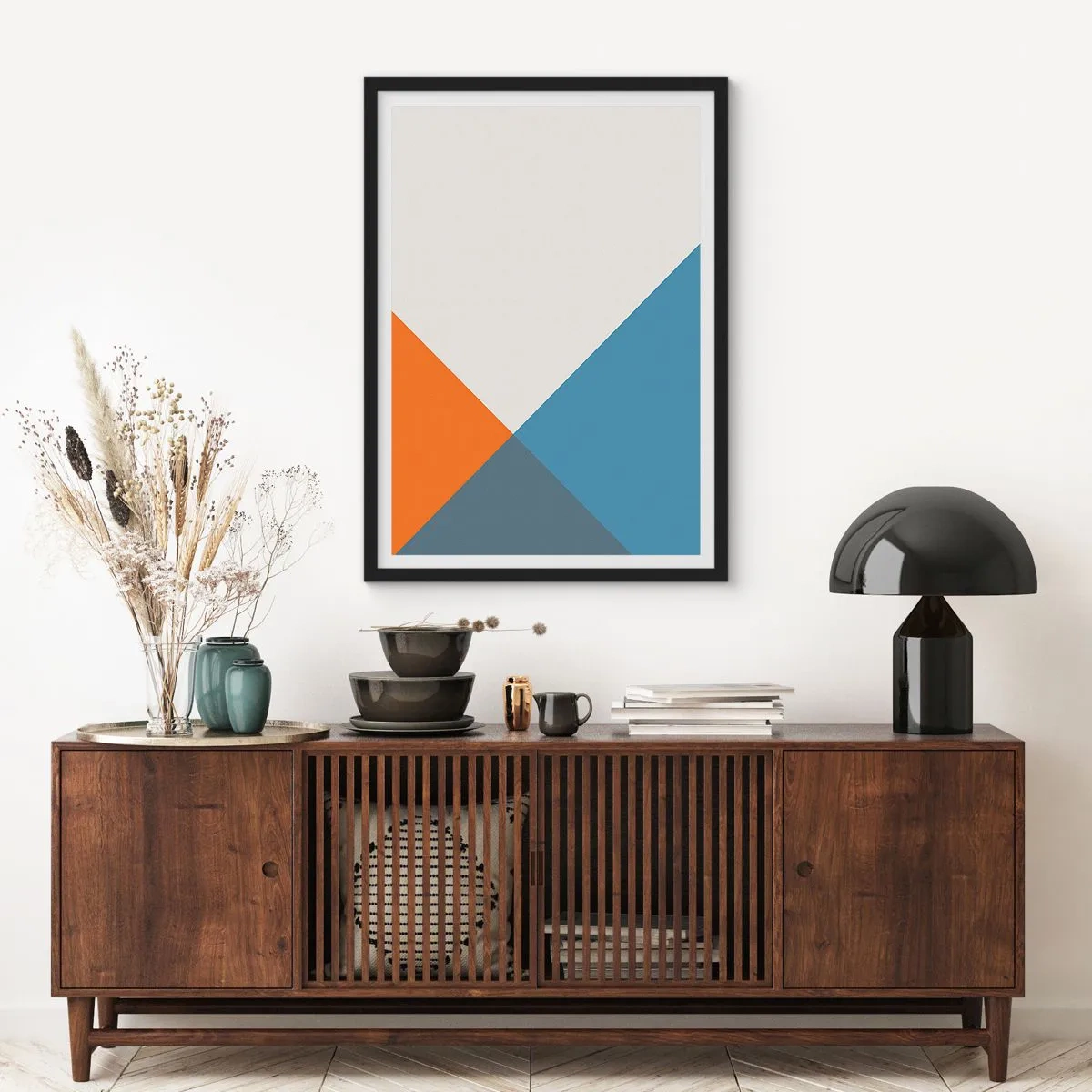 Poster in een zwarte lijst - In een hoekje… - 61x91 cm