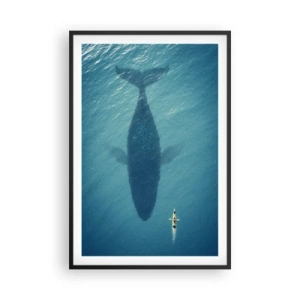 Poster in een zwarte lijst - Ontmoeting aan de oceaan - 61x91 cm