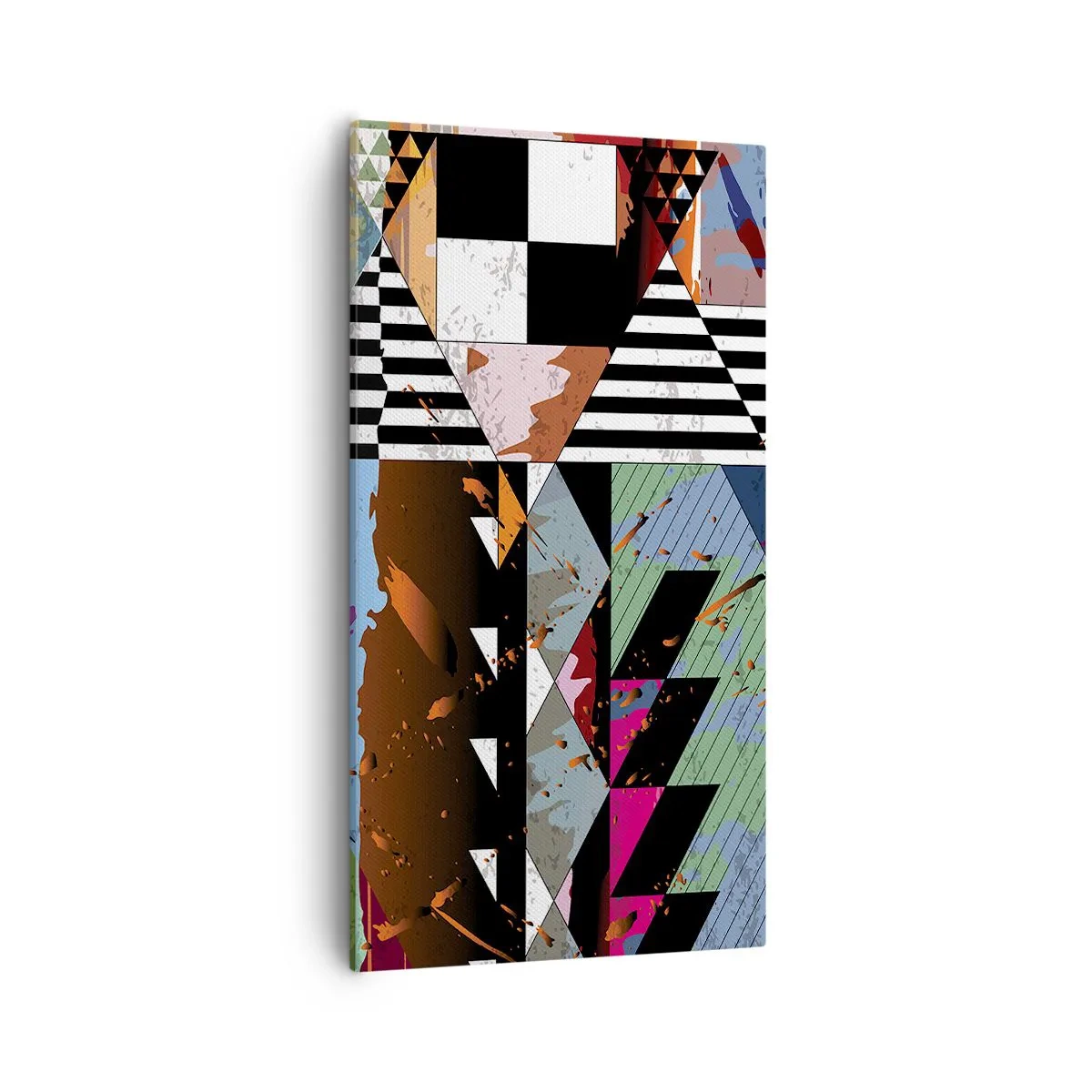 Schilderen op canvas - Geometrisch en organisch - 55x100 cm