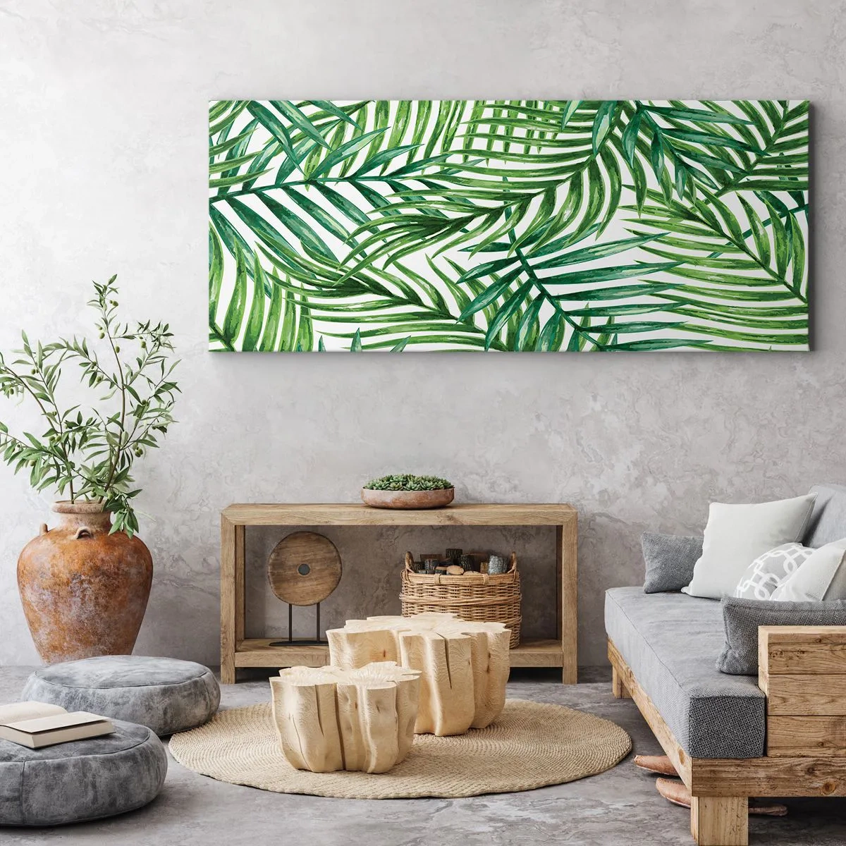 Schilderen op canvas - Onder de groene luifel - 100x40 cm