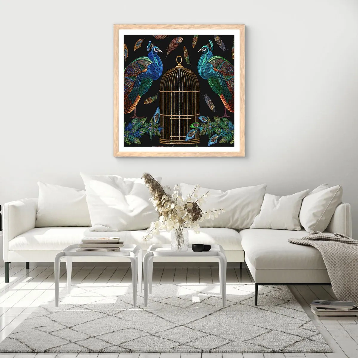 Een poster in een licht eiken lijst - In koninklijke gewaden - 40x40 cm