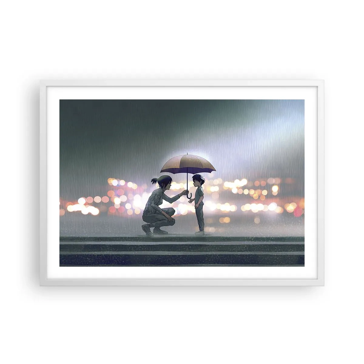 Poster in een witte lijst - En het is goed nu - 70x50 cm